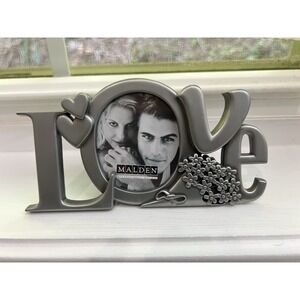 NWT Malden International Design Pewter "LOVE" Wallet Sized Photo Frame